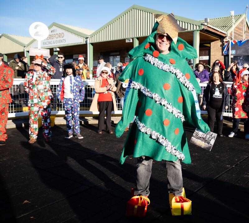 Winner of the the best festive outfit at Hereford Racecourse